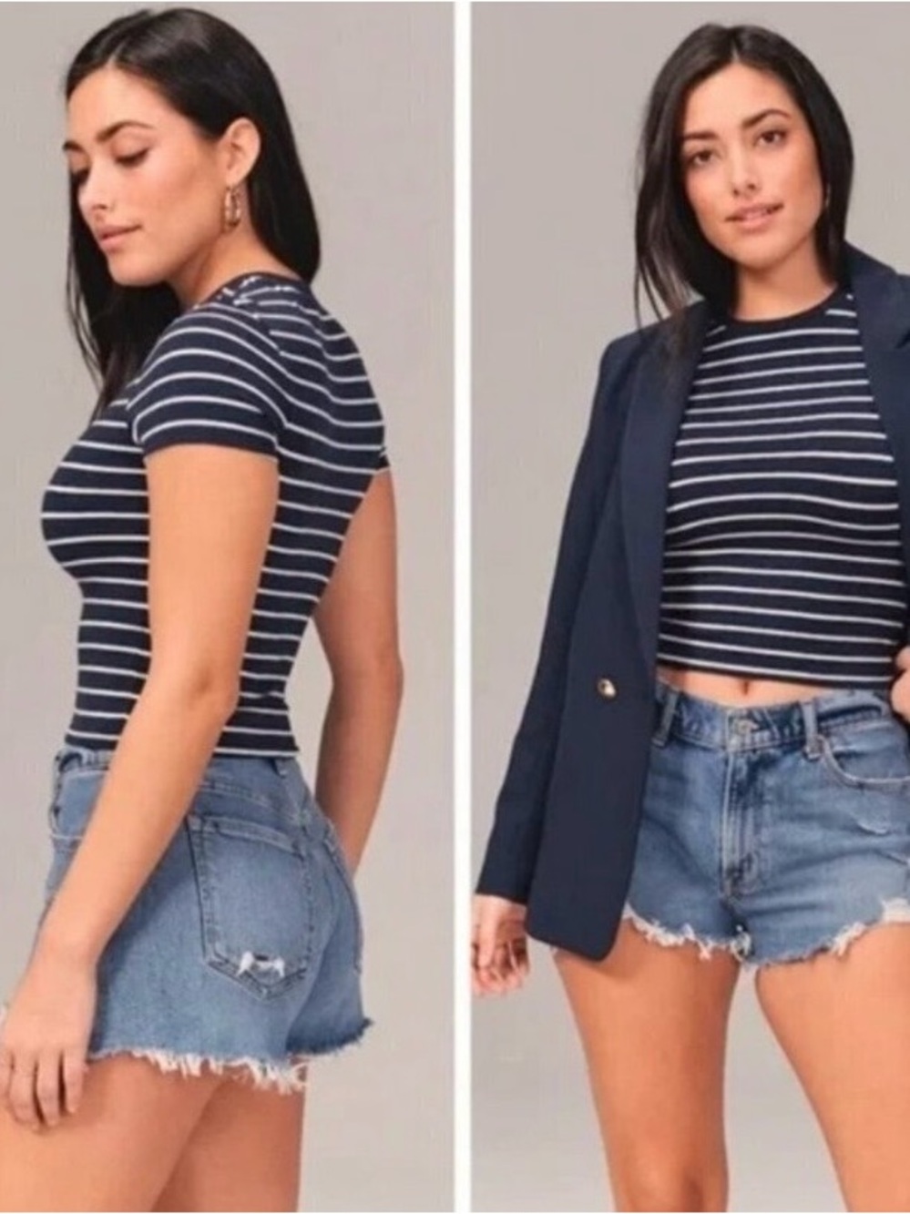 Abercrombie Curve Love Mom Shorts 27 High Rise Denim Size 4 Raw Hem Jorts